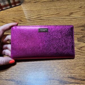 Kate Spade Pink Metallic wallet